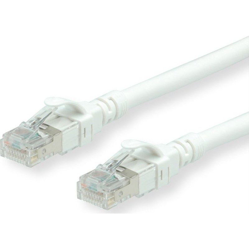 Roline 21.15.2766 RJ45 Hálózati kábel, patchkábel CAT 6A U/UTP 7.50 m Fehér Árnyékolatlan, Halogénmentes, Lángálló 1 db (21.15.2766)