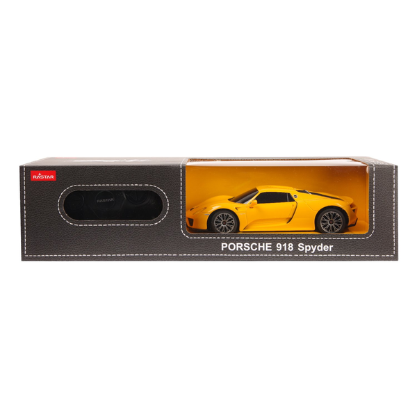 YELLOW PORSCHE 918 SPYDER REMOTE CONTROL CAR WITH 1 TO 24 SCALE