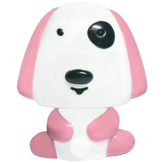 ACA Lighting LED konnektoros gyereklámpa, kutyus, kapcsolós, 0,4 W/ 230 V/6000 K, rózsaszín (82204LEDPK)