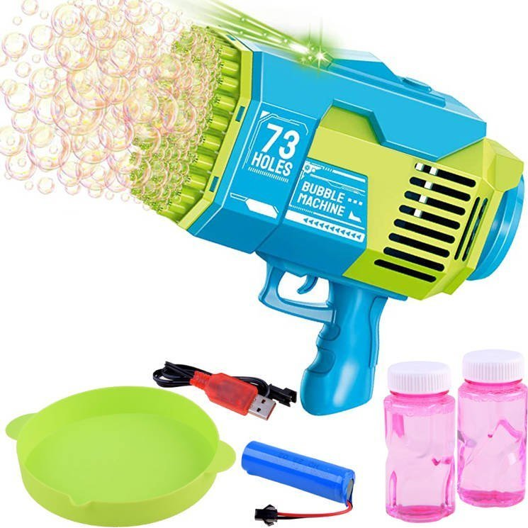 Akkumulátoros Buborékfújó Pisztoly Kék Színben (ZA4417 NI)