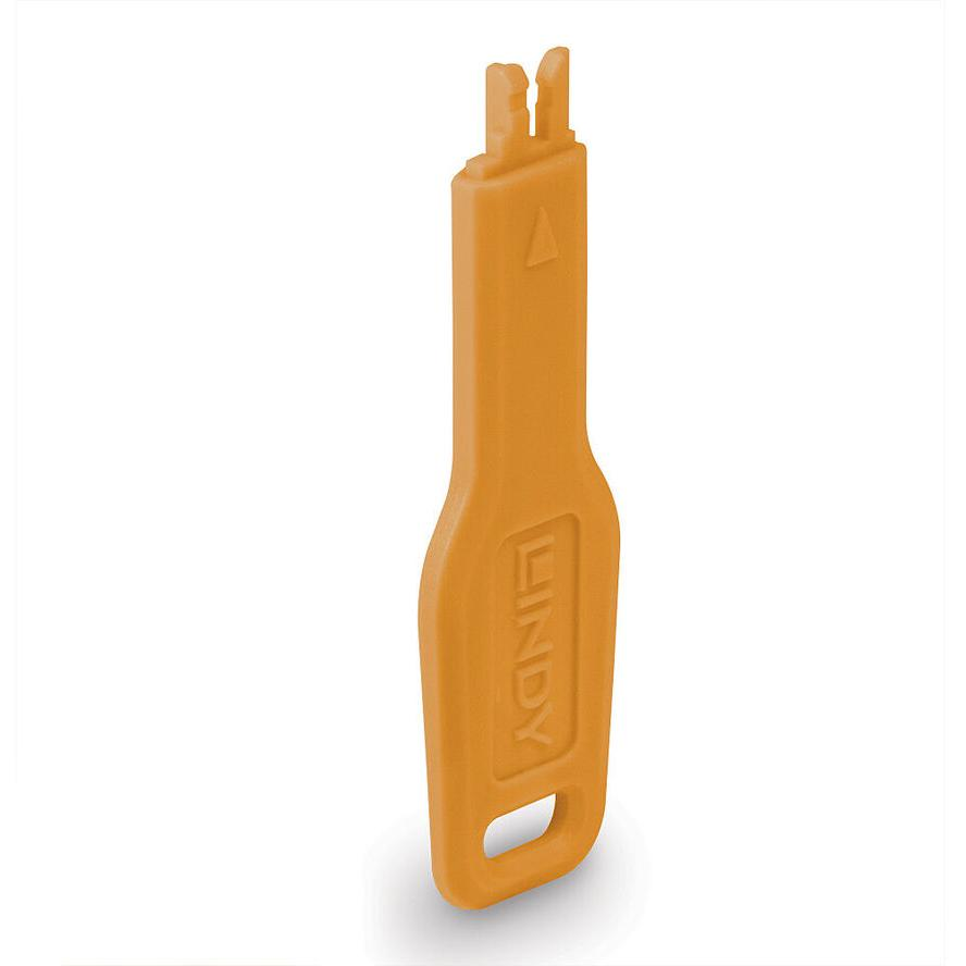 Lindy 47896 port blokkoló Portblokkoló kulcs RJ-45 Narancssárga Akrilnitril-butadiénsztirol (ABS) (47896)