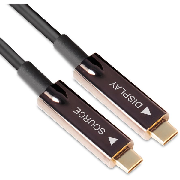 CLUB3D USB3.2 G2 TYPE-C ACT. OPT. A/V M/M 20M USB-kabel USB 3.2 Gen 2 (3.1 Gen 2) USB C Sort
