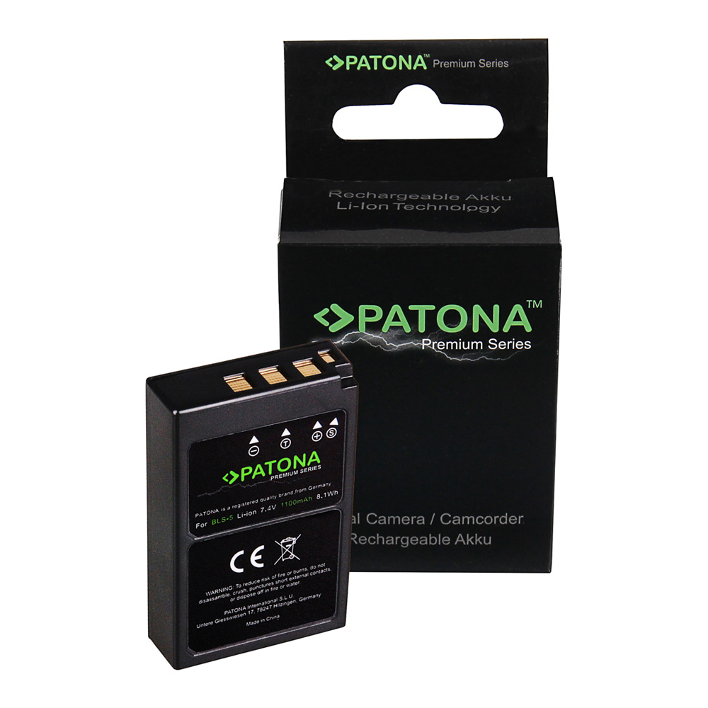 Patona PT1192 Prémium BLS5 akkumulátor Olympus fényképezőgépekhez 1100mAh (PT1192)