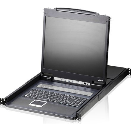 ATEN CL1316 rack console 48,3 cm (19") 1280 x 1024 Pixels Metaal, Kunststof Zwart 1U