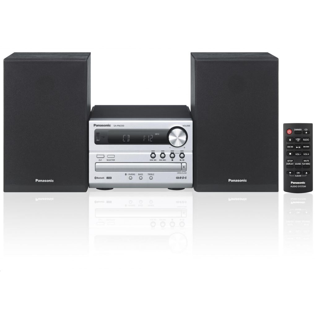 Panasonic SC-PM250EC-S Mikro Hi-Fi fekete-ezüst (SC-PM250EC-S)