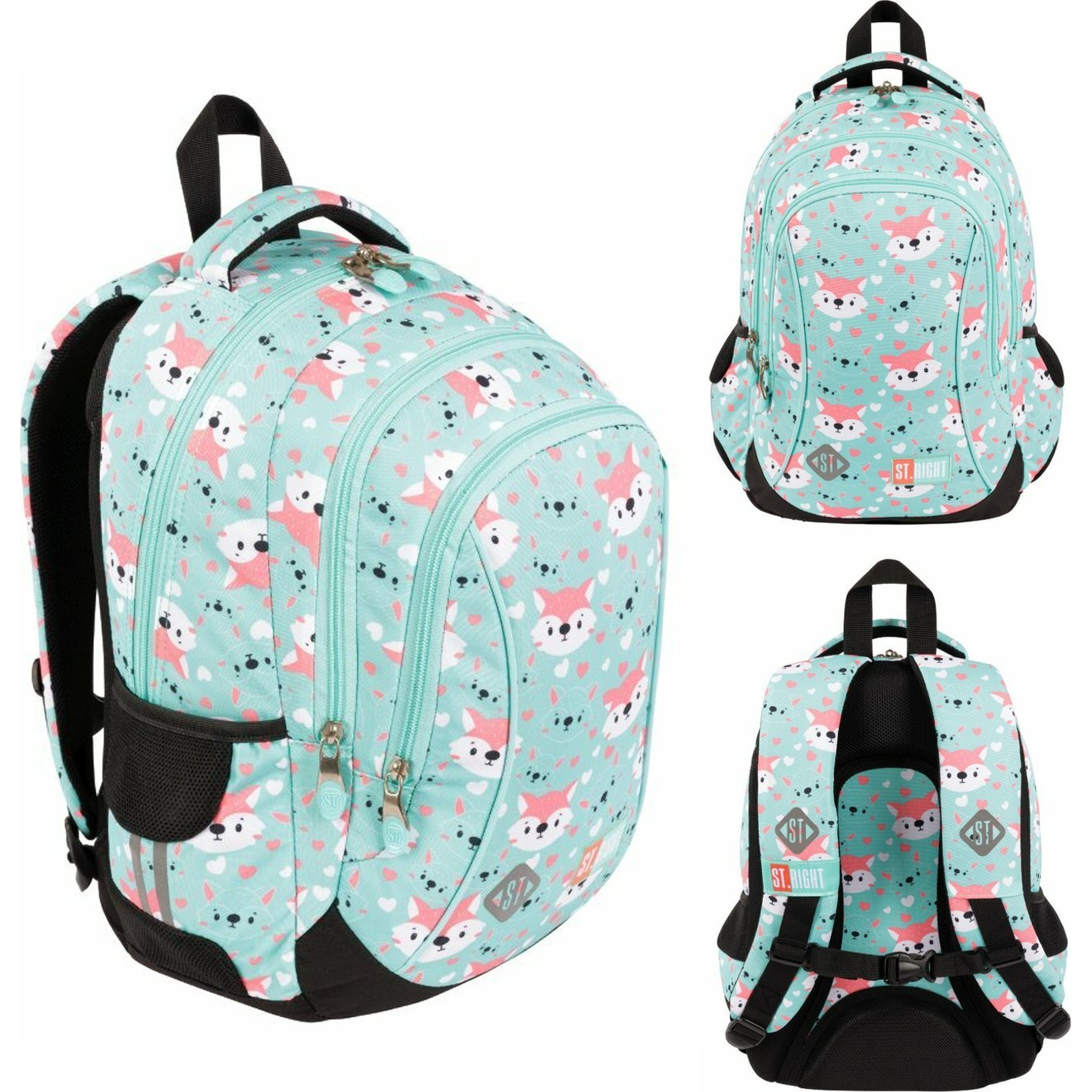 St. Right Rókás Ergonomikus Iskolatáska - 39 cm, Lovely Fox (5903235664748)