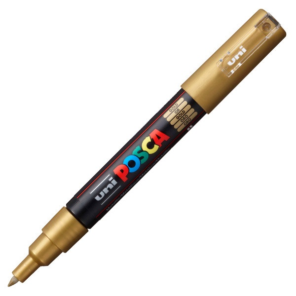 Uni Posca PC-1M 0.7mm Extra-Fine Marker - Arany (2UPC1MA)