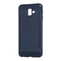 Szilikon telefonvédő (közepesen ütésálló, karbon minta) SÖTÉTKÉK [Samsung Galaxy J6 Plus (SM-J610F)]