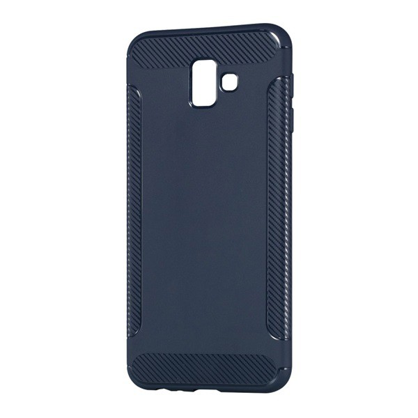 Szilikon telefonvédő (közepesen ütésálló, karbon minta) SÖTÉTKÉK [Samsung Galaxy J6 Plus (SM-J610F)] (5996457833979)