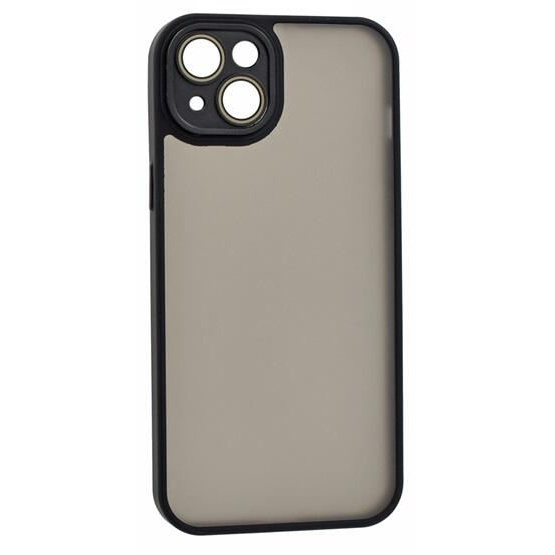 Gigapack Apple iPhone 15 Plus szilikon tok akril hátlappal fekete (GP-153356) (GP-153356)