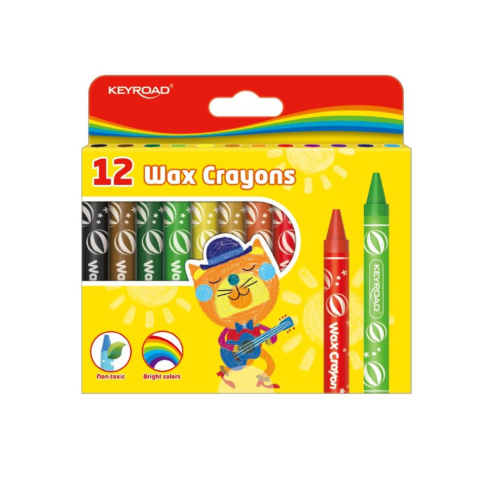 Keyroad Wax Crayon zsírkréta 12 szín (6954884575380) (6954884575380)