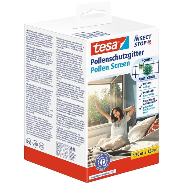 tesa 55296-00000-00 Pollenvédő rács (Sz x Ma) 1500 mm x 1800 mm Antracit 1 db