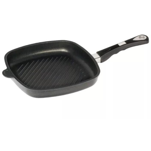 Patelnia AMT-Gastroguss Kwadratowa patelnia grill, 24x24 cm