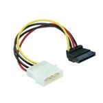 OEM Molex Power 4pin -> SATA Power M/F adapter 90°-os csatlakozó (XSATATÁPKL) (XSATATÁPKL)