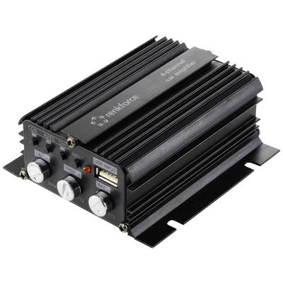 Renkforce RF-CMP-204 4 csatornás végfok 200 W Bluetooth-/USB hanglejátszás, Hangerő-/basszus-/magasság szabályozás (RF-5137516)