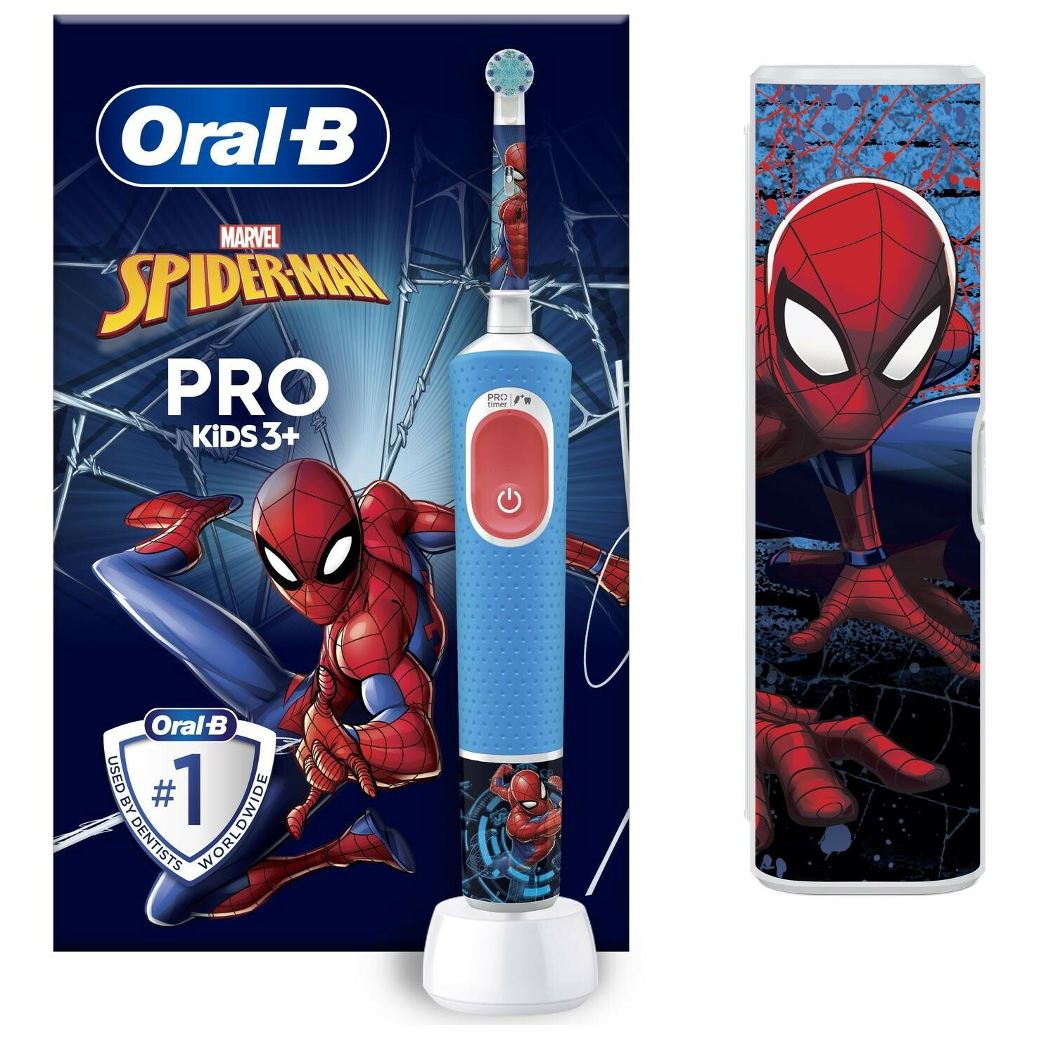 Oral-B Vitality Pro D103 Kids Elektromos Fogkefe Pókember + Tok (D103 KIDS SPIDERMAN + ETUI)