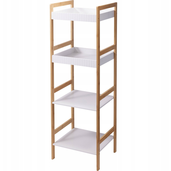 Bathroom Solutions Słupek łazienkowy FORMA, bamboo frame, 36 x 33 x 110 cm
