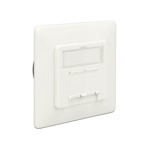 Nástěnná anténní zásuvka Delock bílá