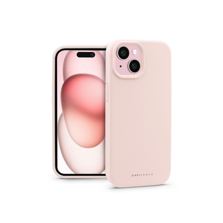 Apple iPhone 15 szilikon hátlap - Roar Cloud Skin - pink (KC0868)