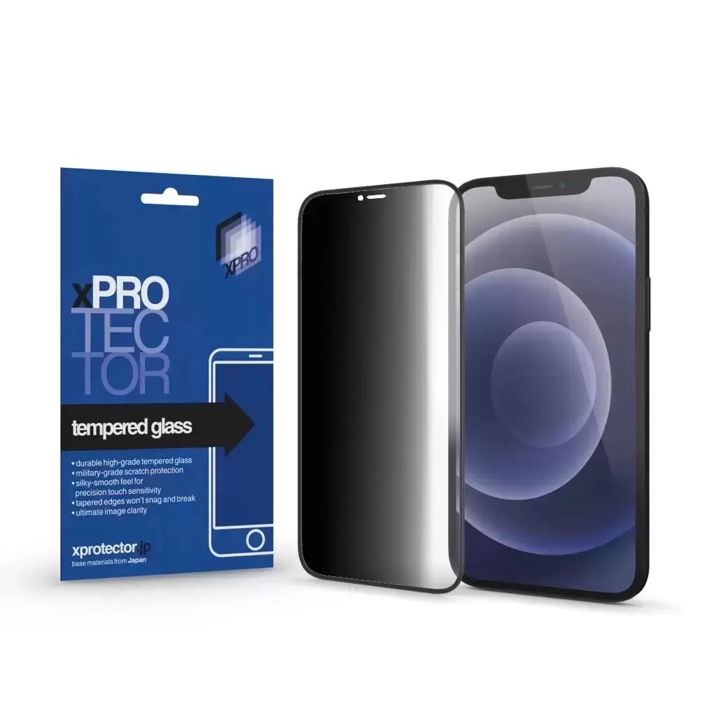 XPRO Tempered Glass 0.33 Full 3D Black FG PRIVACY protectie de ecran sticlă / folie sticlă pentru dispozitiv Apple iPhone 15 Pro