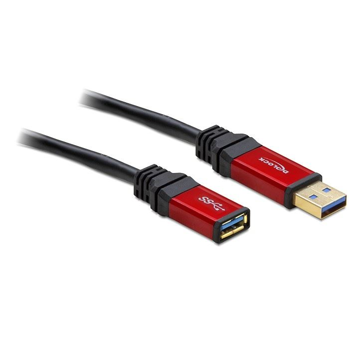 Delock 82755 USB 3.0-A apa / anya prémium hosszabbító kábel, 5 m (82755)