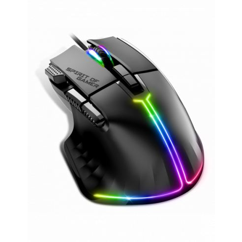 Spirit Of Gamer PRO-M5 RGB Gaming egér fekete (S-PM5RGB)