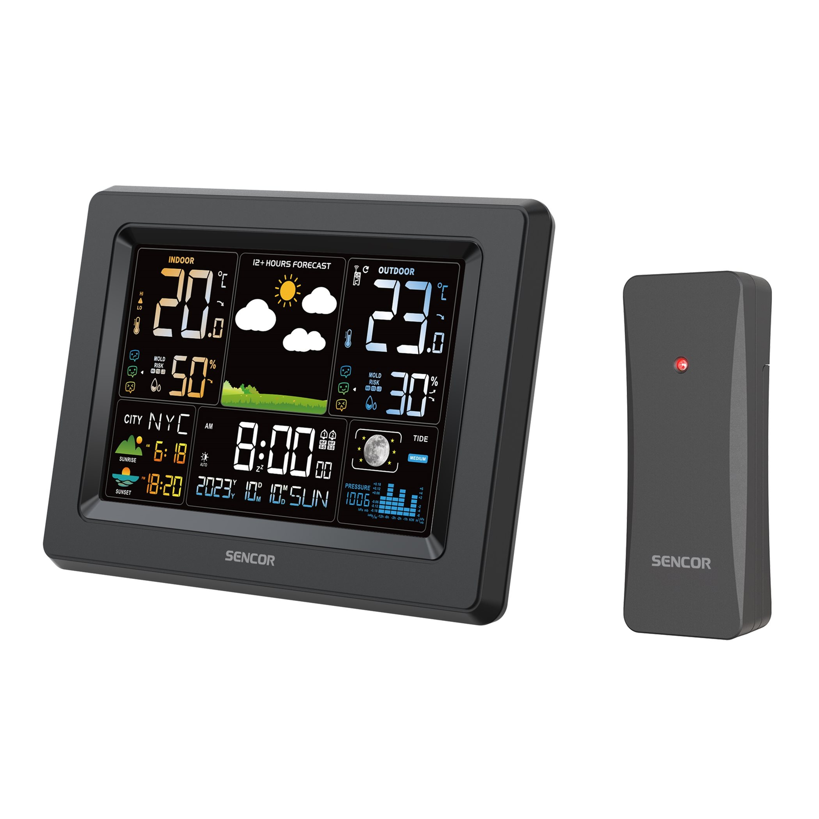 Sencor SWS 4500 Időjárás állomás - Fekete (SWS 4500)