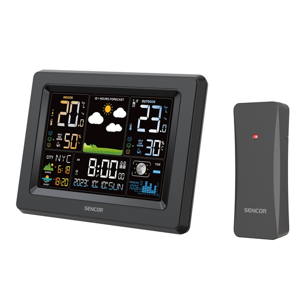 Sencor SWS 4500 Időjárás állomás - Fekete