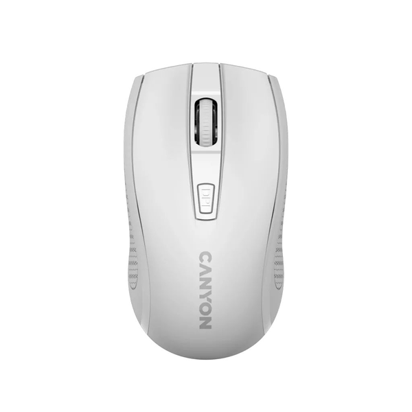 Мишка CANYON MW-7, 2.4Ghz wireless mouse, 6 buttons, DPI 800/1200/1600, with 1 AA battery, size 110*60*37mm,58g, white CNE-CMSW07W