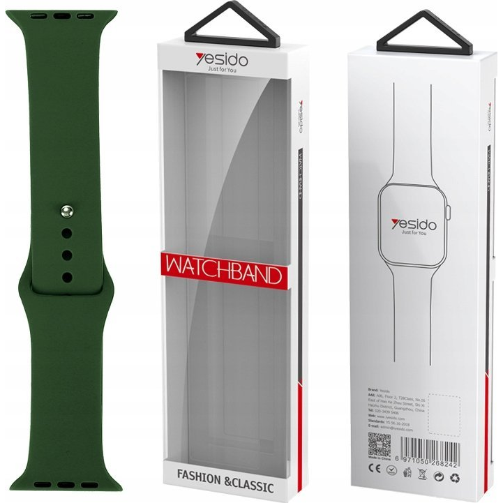 Yesido WB44 Apple Watch szilikon szíj 38/40/41mm zöld ( )