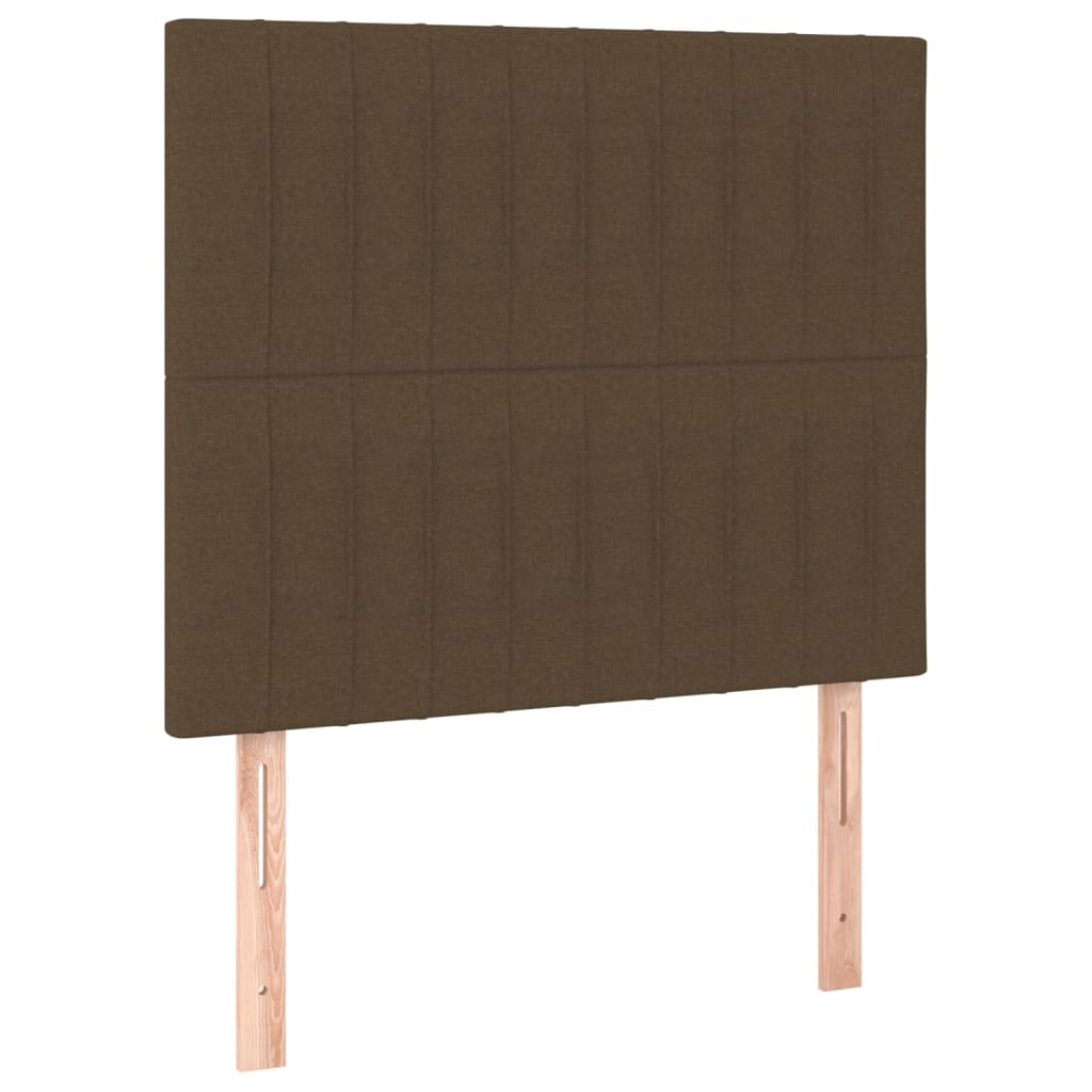 2 db sötétbarna szövet fejtámla 100x5x78/88 cm (3116563)