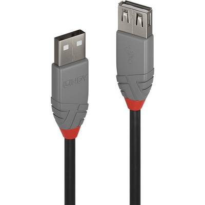 Lindy 36701 USB-kabel USB 2.0 0,5 m USB A Sort, Grå