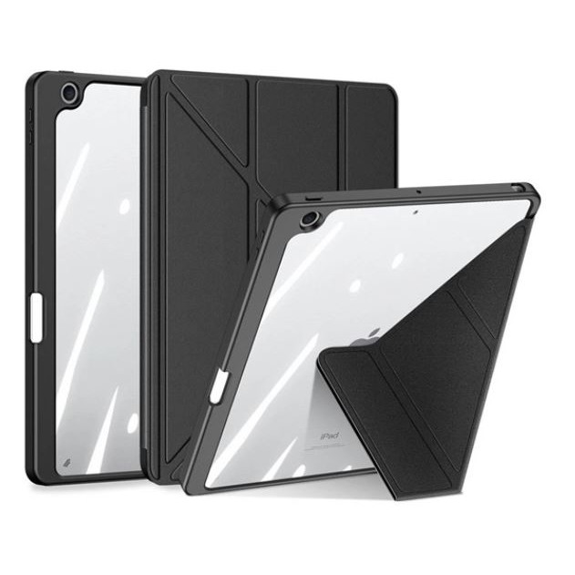 Dux Ducis Magi Origami Apple iPad 10.2 bőr hatású tablet tok fekete (GP-132331) (GP-132331)