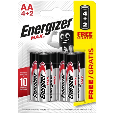 Energizer AA B4+2 Alkáli-mangán ceruzaelem AA (6db /csomag) (AA B4+2)