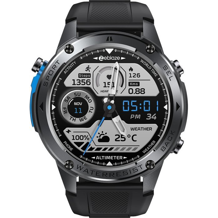 Zeblaze Stratos 2 Ultra fekete okosóra, GPS-es (ZB4515)