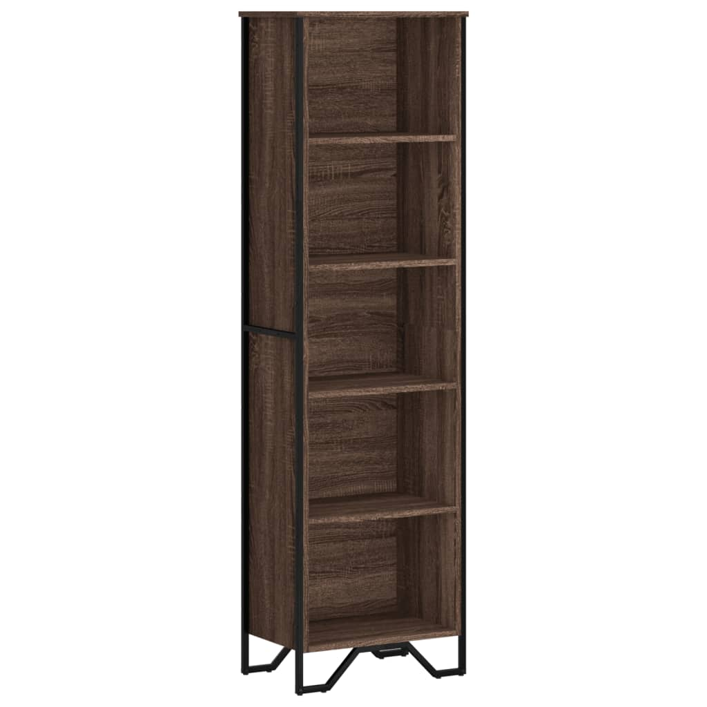 barna tölgy színű szerelt fa könyvszekrény 50 x 31 x 169 cm (848618)