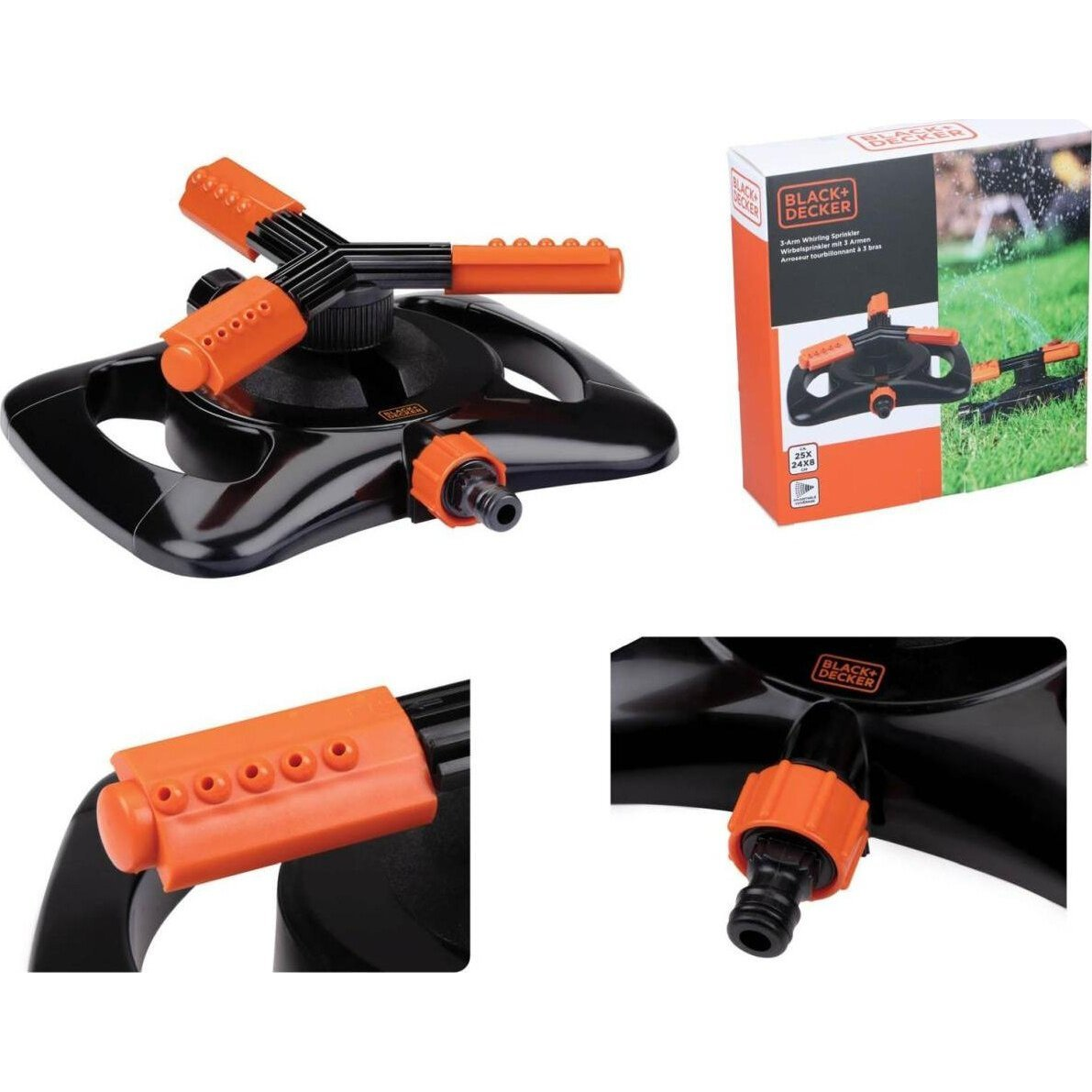 Öntöző háromfejes B+D