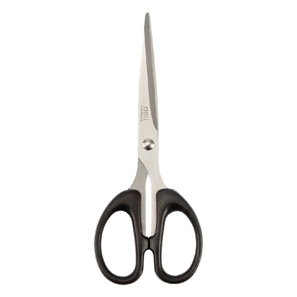 Deli Classic 16cm irodai olló - Fekete (DEL06034)