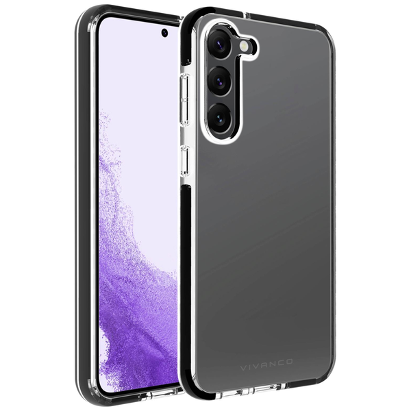 Vivanco Rock Solid Samsung Galaxy S23 hátlap fekete átlátszó (RSCVVSGS23T)