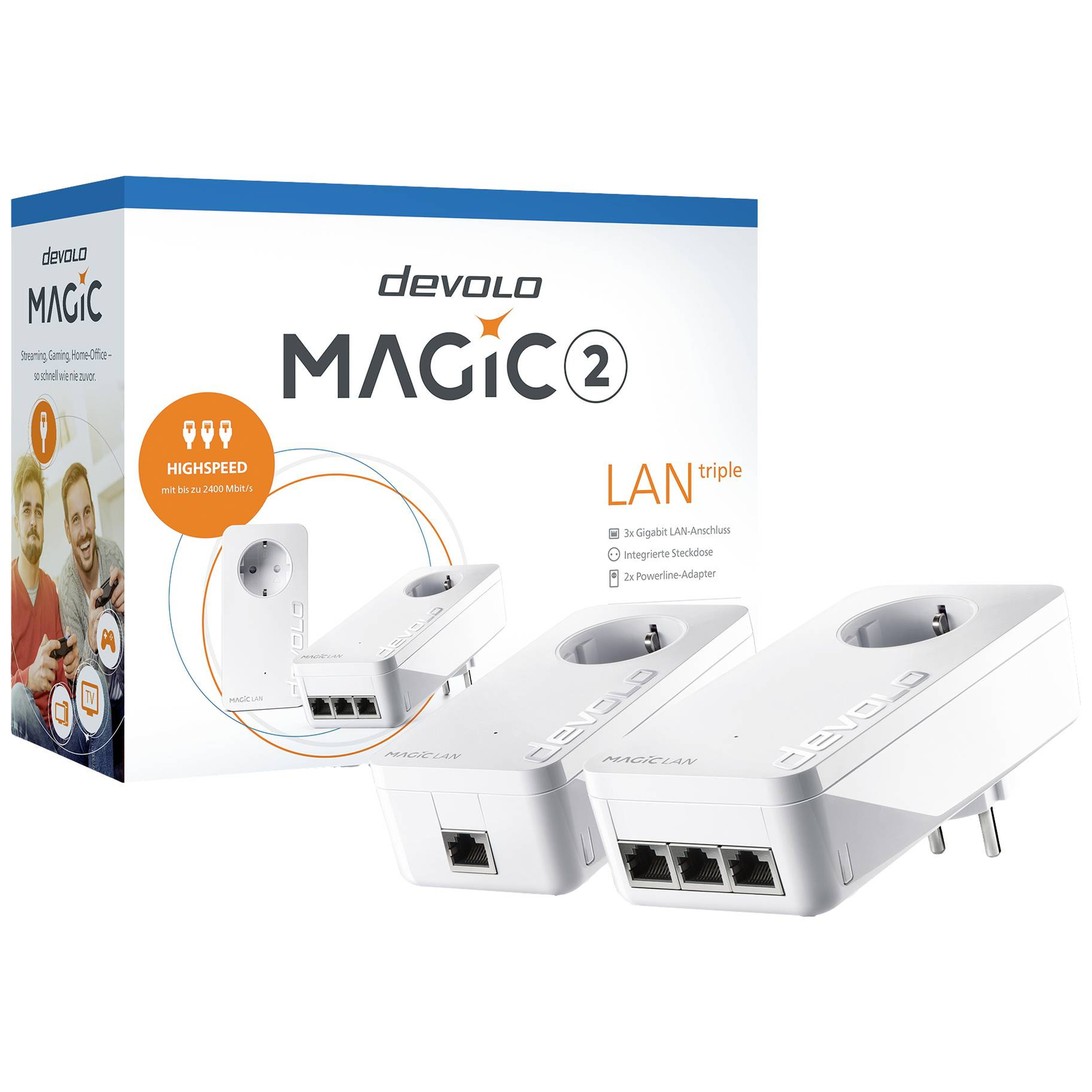 Devolo Magic 2 LAN triple Powerline Adapter KIT (2db/csomag) (8510)