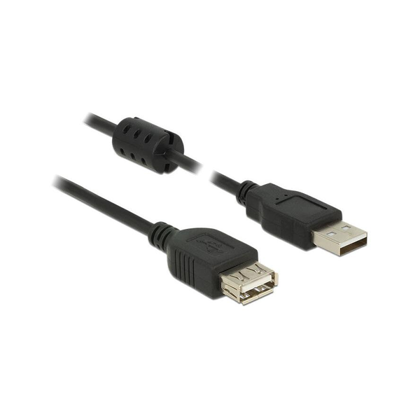 Delock Extension cable USB 2.0 Type-A male > USB 2.0 Type-A female 5.0 m fekete