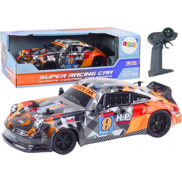 Lean Toys Rc Távirányítós Autó 1:18 Gumi Kerekekkel, Drift Narancssárga