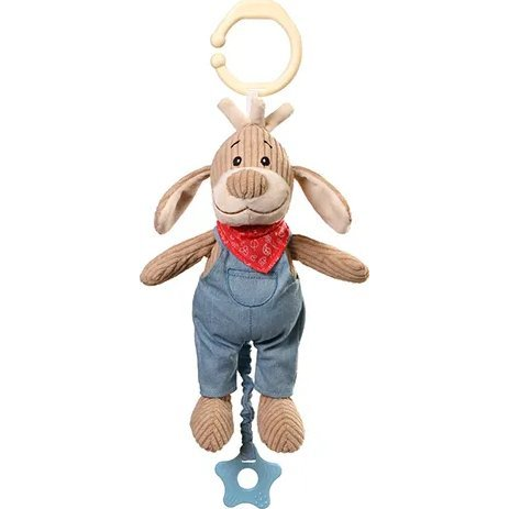 BabyOno Zenélő rágóka csipesszel - kutyus (ON-2421)