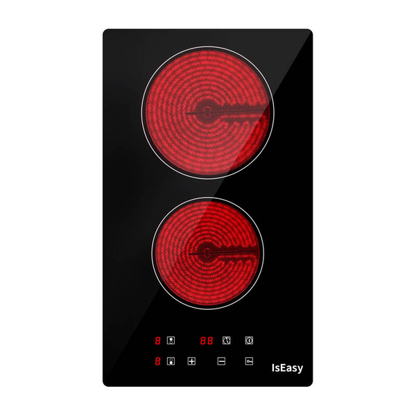 IsEasy T2V-01M Beépíthető 2 zónás kerámia Főzőlap 3500 Watt - Fekete