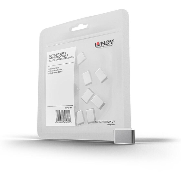 LINDY USB Typ C Port Schloss weiß 10 Stück