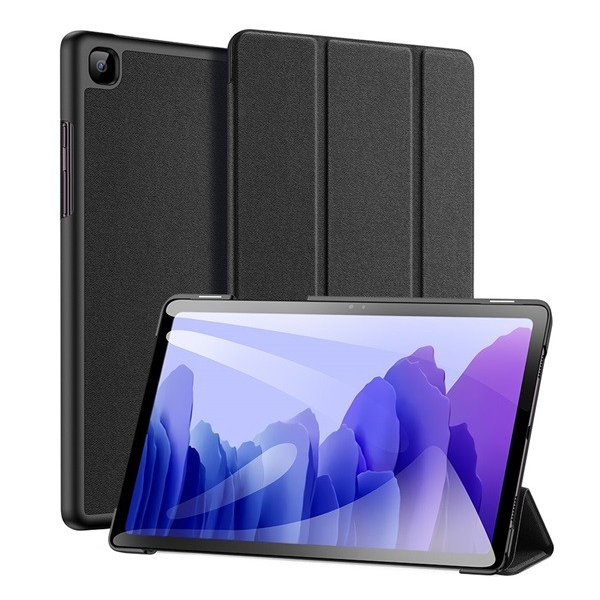 Samsung Galaxy Tab A7 10.4 (2020) SM-T500 / T505, mappa tok, Trifold, Dux Ducis Domo, fekete