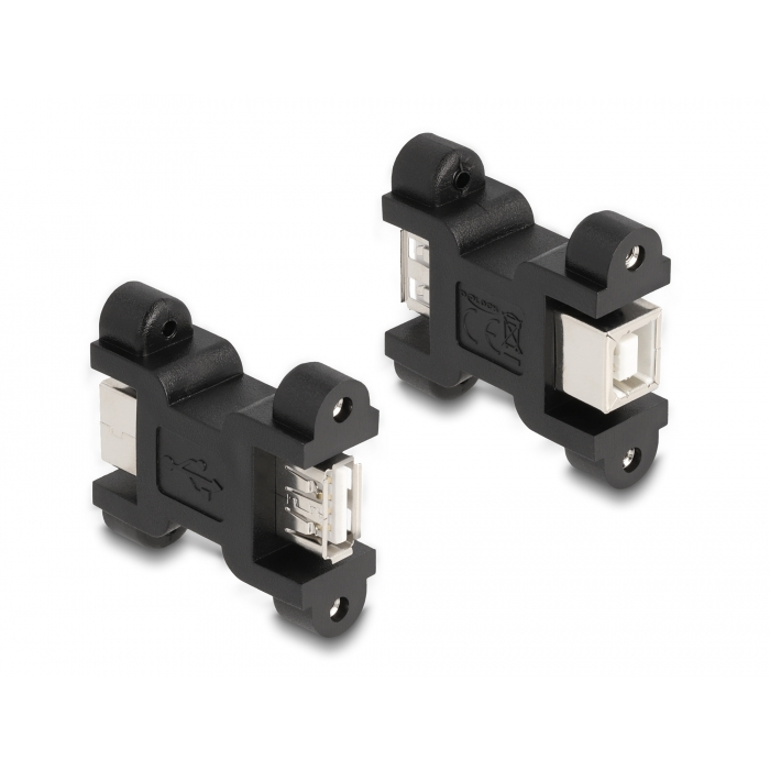 Adaptér USB 2.0 typ A samica na typ B samec so skrutkovacím konektorom