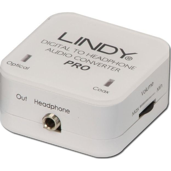 Lindy 70467 tussenstuk voor kabels 1xTosLink, 1xCoax 3.5mm Wit
