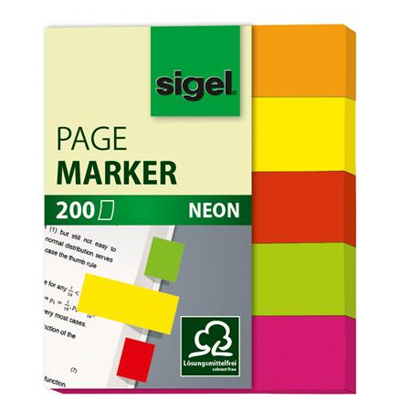 Sigel Neon Mini 12x50 mm Jelölőcímke 5x40 lap - Vegyes (HN655)