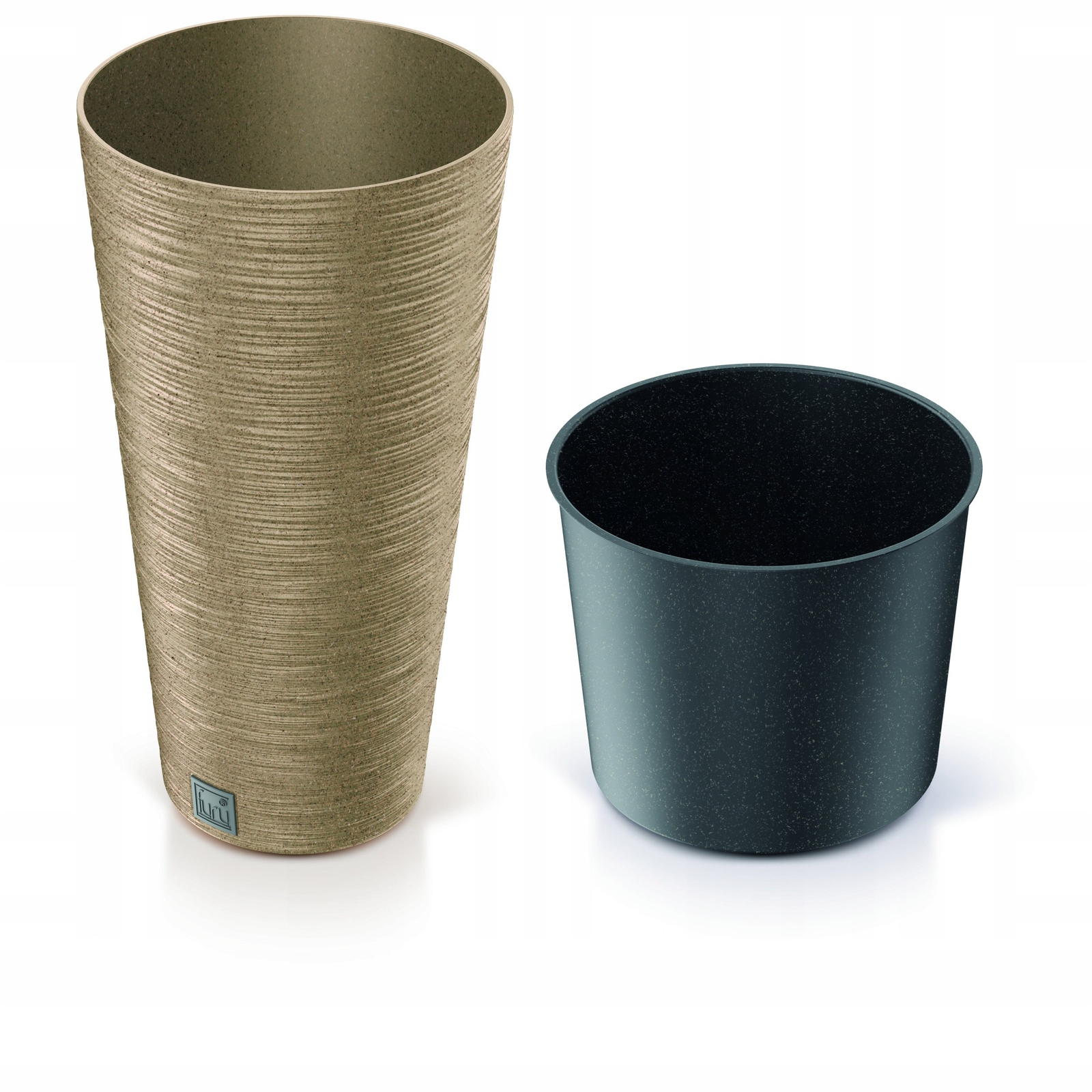 Virágcserép Prosperplast FURU SLIM ECO WOOD 30 cm, naturo (PP-DFRH300WD)